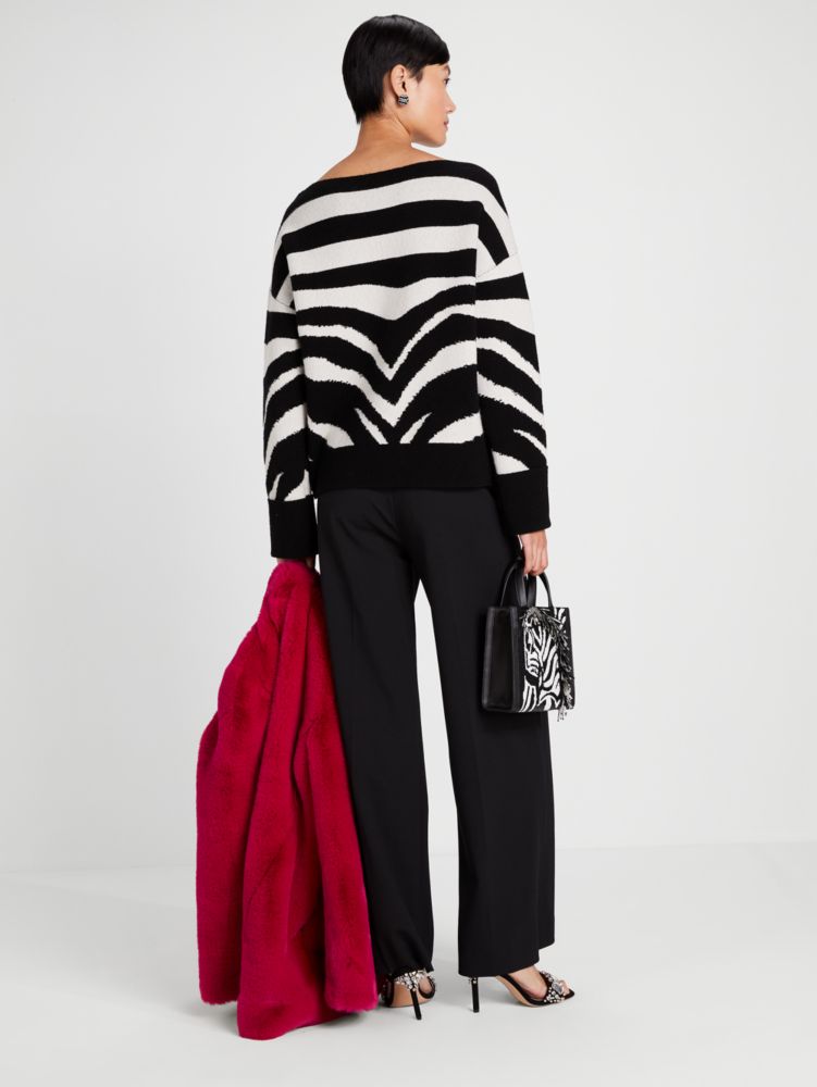 Kate Spade,Bold Zebra Sweater,