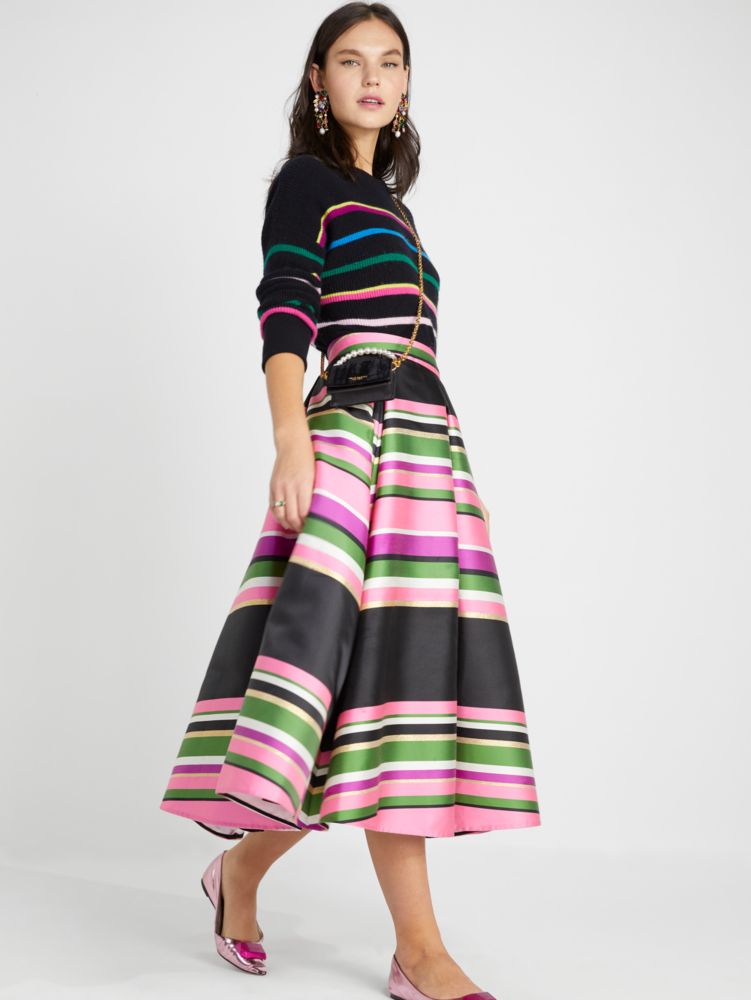 Kate spade metallic outlet pleated skirt