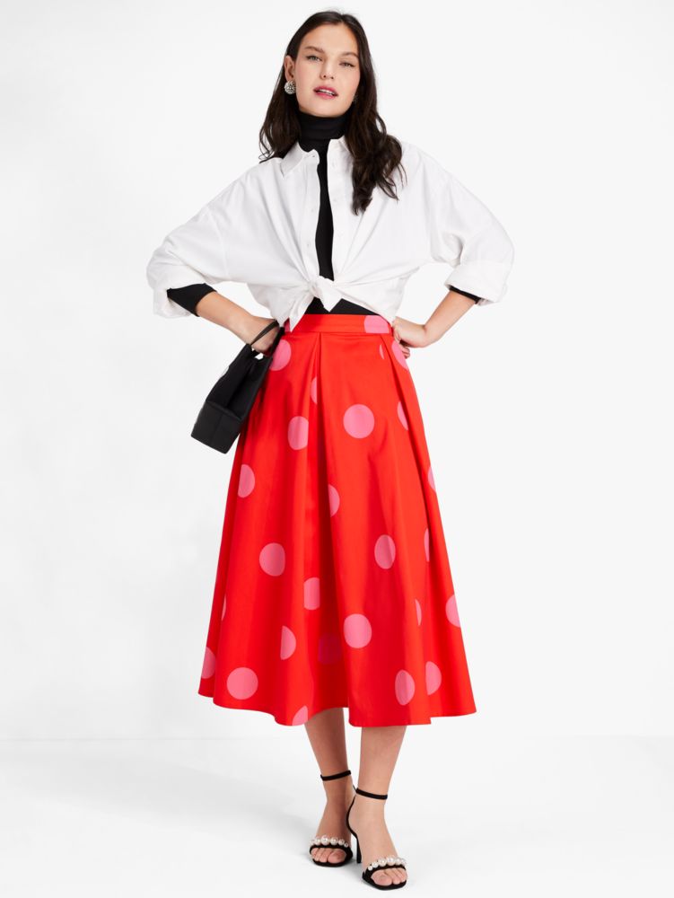 Dot Party Faille Skirt