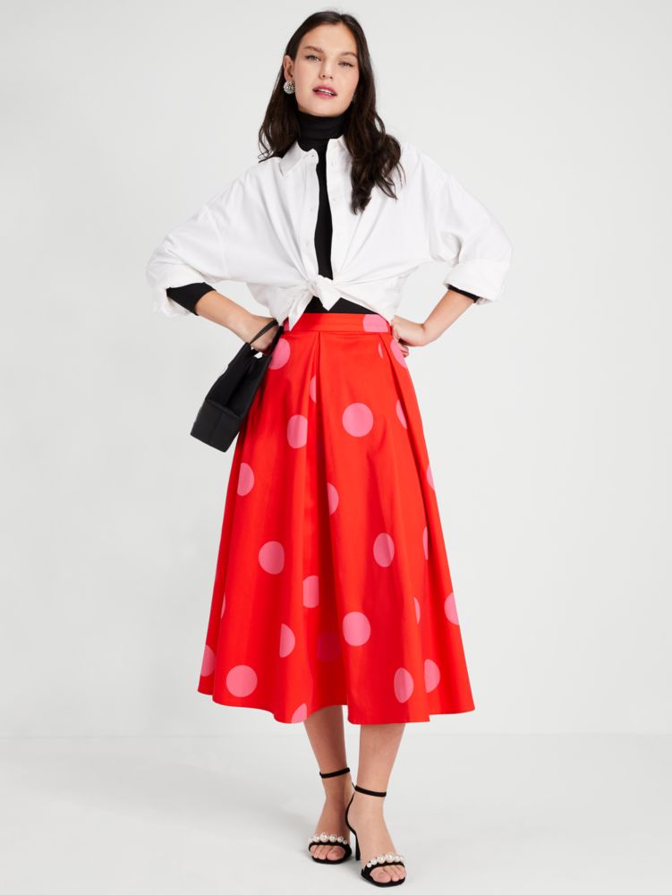 Giant Dot Faille Skirt