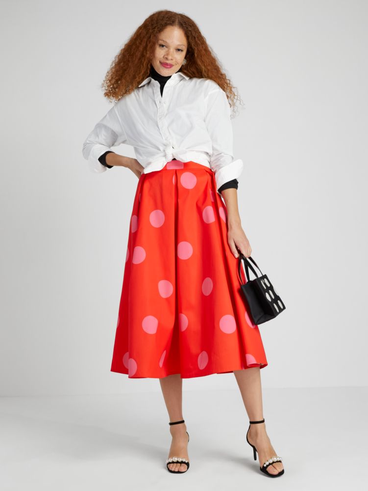 Giant Dot Faille Skirt