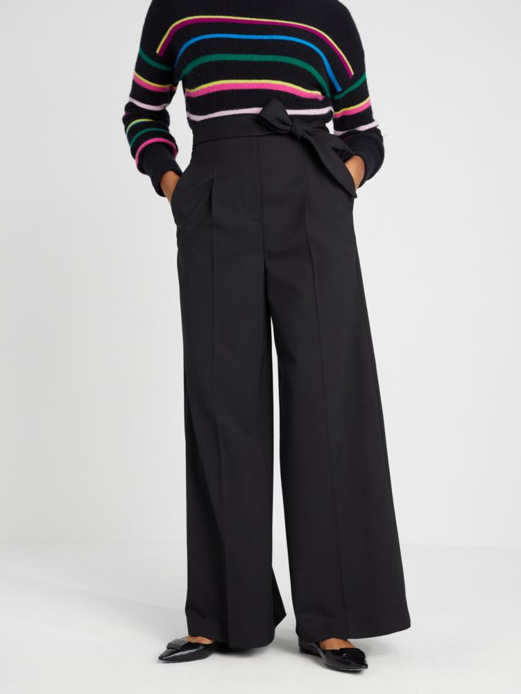 Kate Spade,Wide-Leg Tie-Waist Pants,