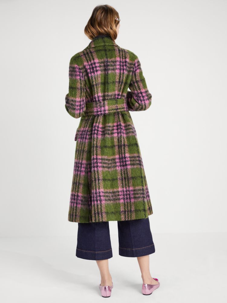 Kate Spade,Plaid Tie-waist Coat,