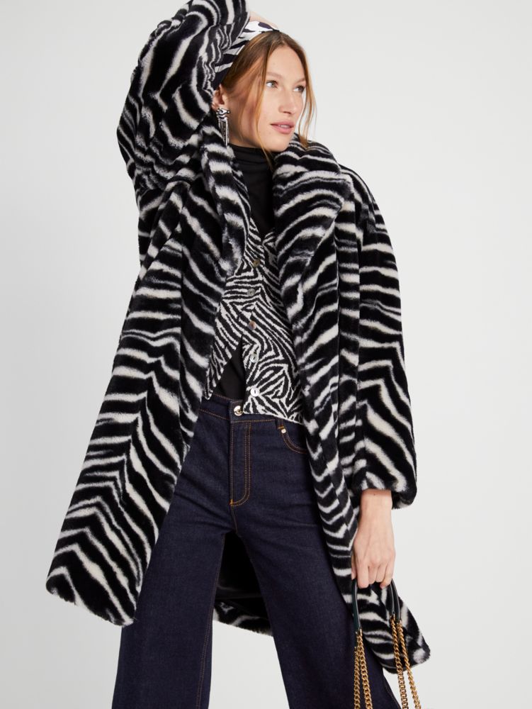 Zebra deals fur jacket