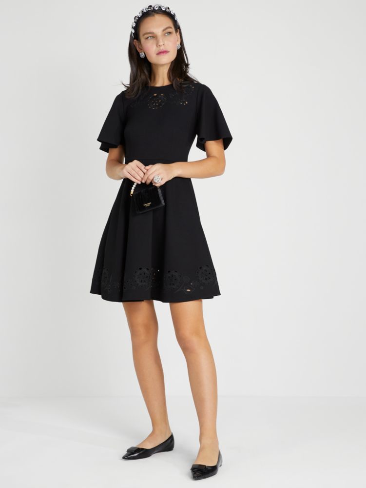 Kate Spade New York Embroidered Cutwork Ponte Dress