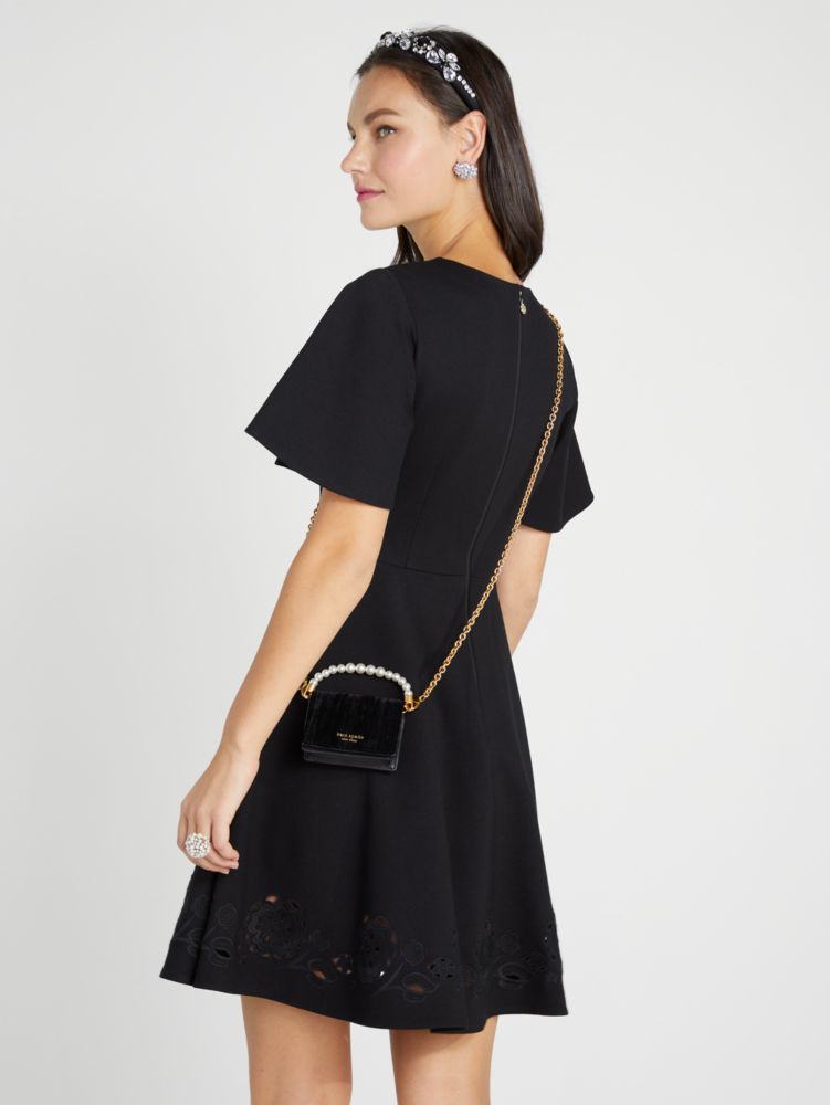 Kate Spade New York Embroidered Cutwork Ponte Dress