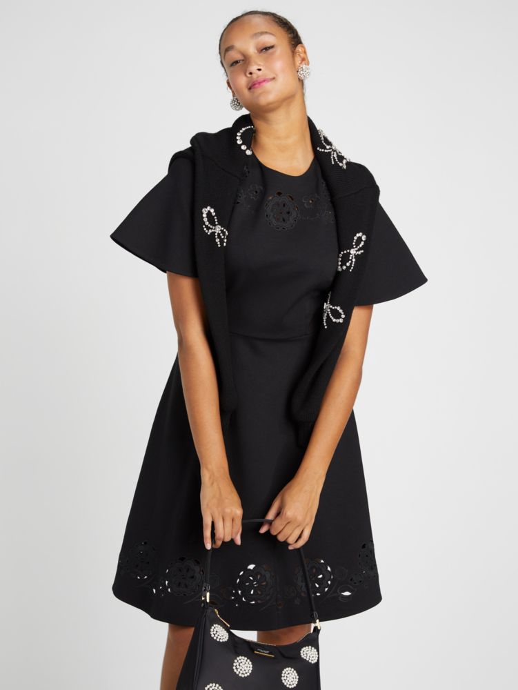 Embroidered Cutwork Ponte Dress | Kate Spade New York