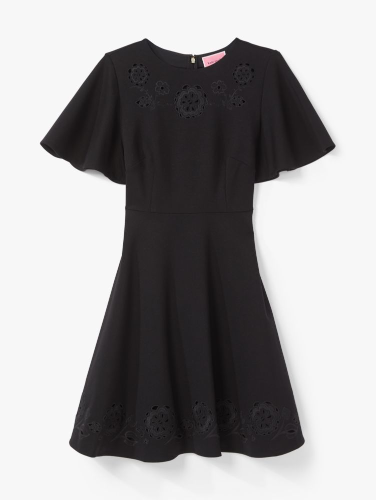 Kate Spade,Embroidered Cutwork Ponte Dress,