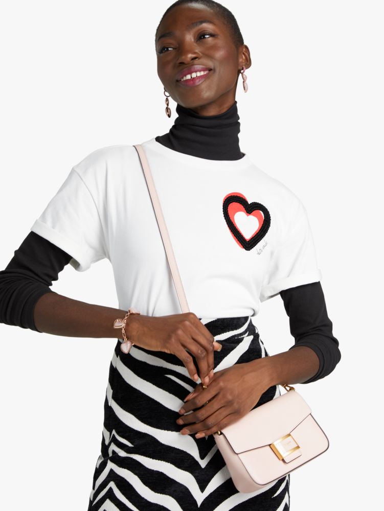 Embellished Overlapping Hearts Tee | Kate Spade New York