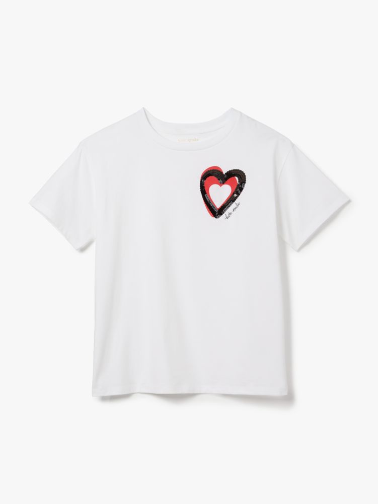 Embellished Overlapping Hearts Tee