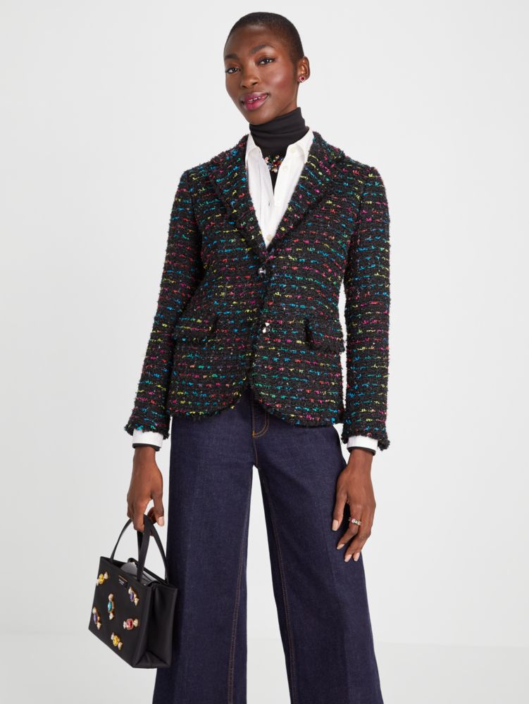 Metallic Tweed Blazer Kate Spade New York