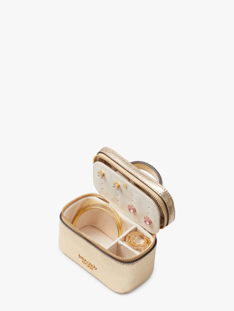 Kate Spade,Morgan Metallic Leather Jewelry Case,