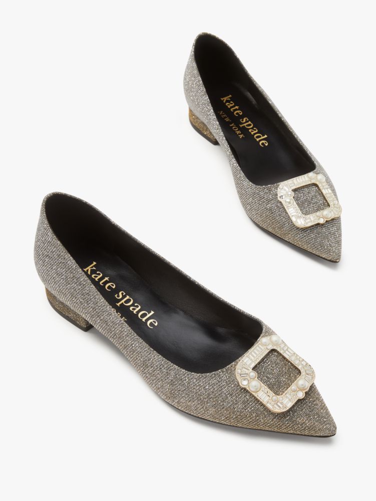 Kate spade gold glitter on sale shoes