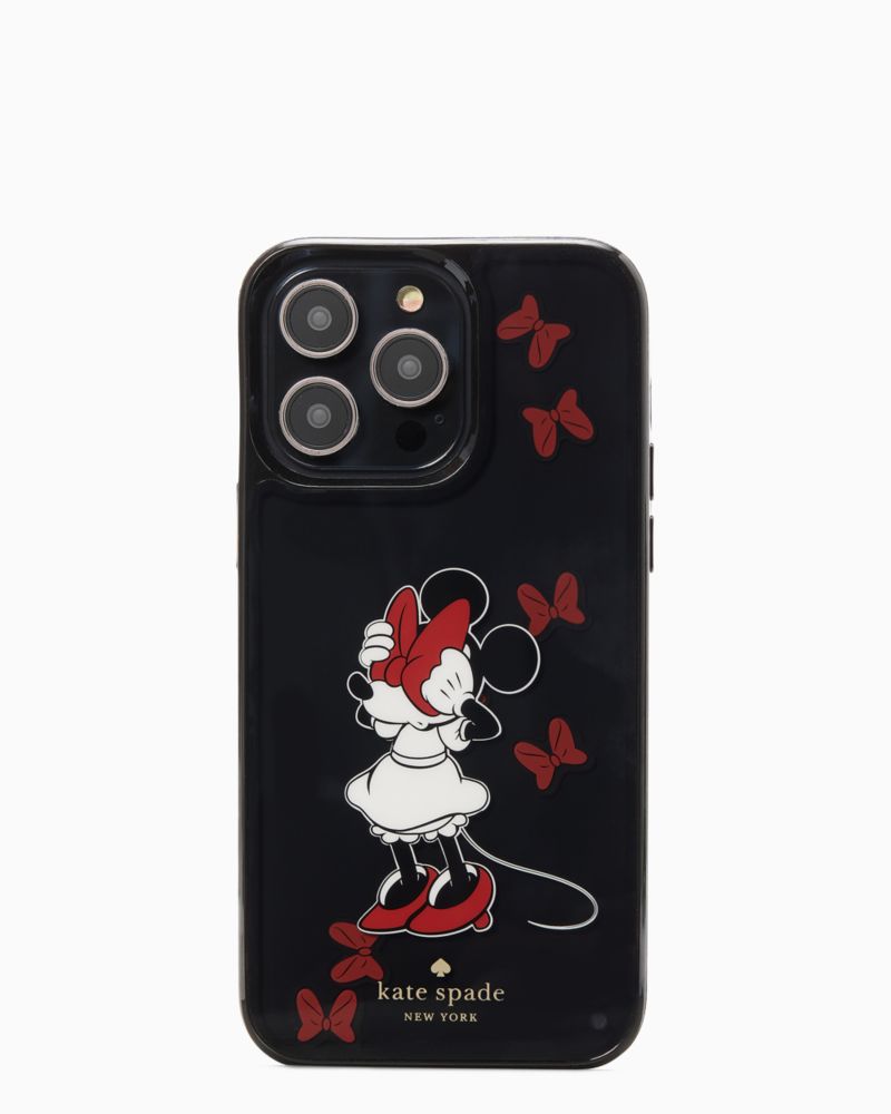 Kate Spade,minnie mouse bow resin iphone 14 pro max case,