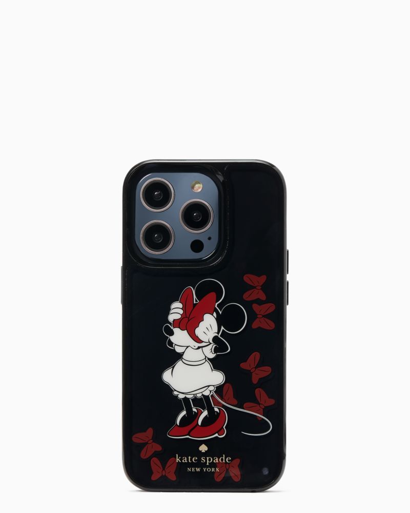 Kate Spade,minnie mouse bow resin iphone 14 pro case,