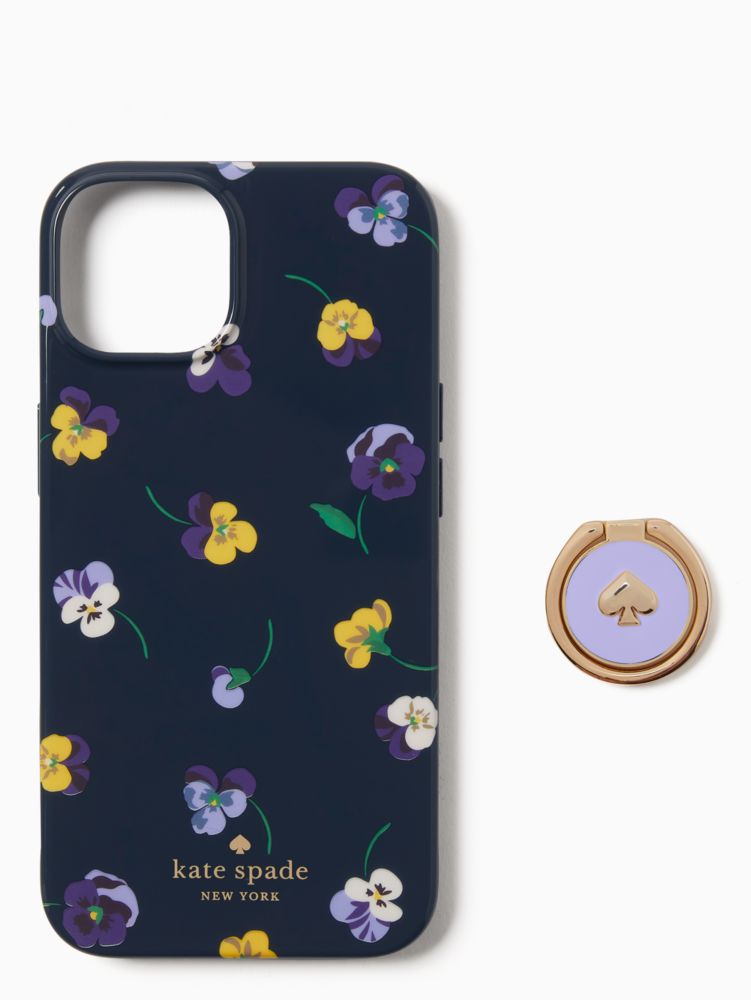 Pansy Toss And Ring Resin I Phone 14 Case Kate Spade Outlet