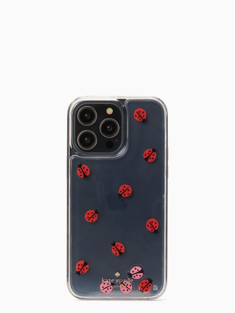 Kate Spade,ladybug resin iphone 14 pro case,Clear