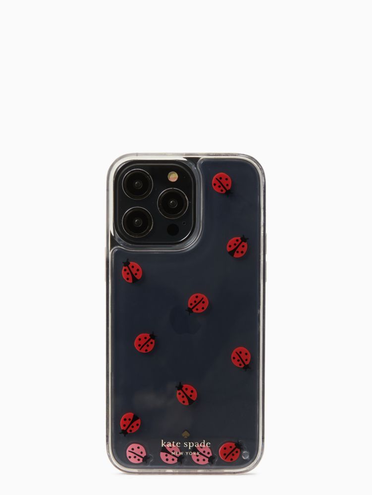 Kate Spade,ladybug resin iphone 14 pro case,Clear