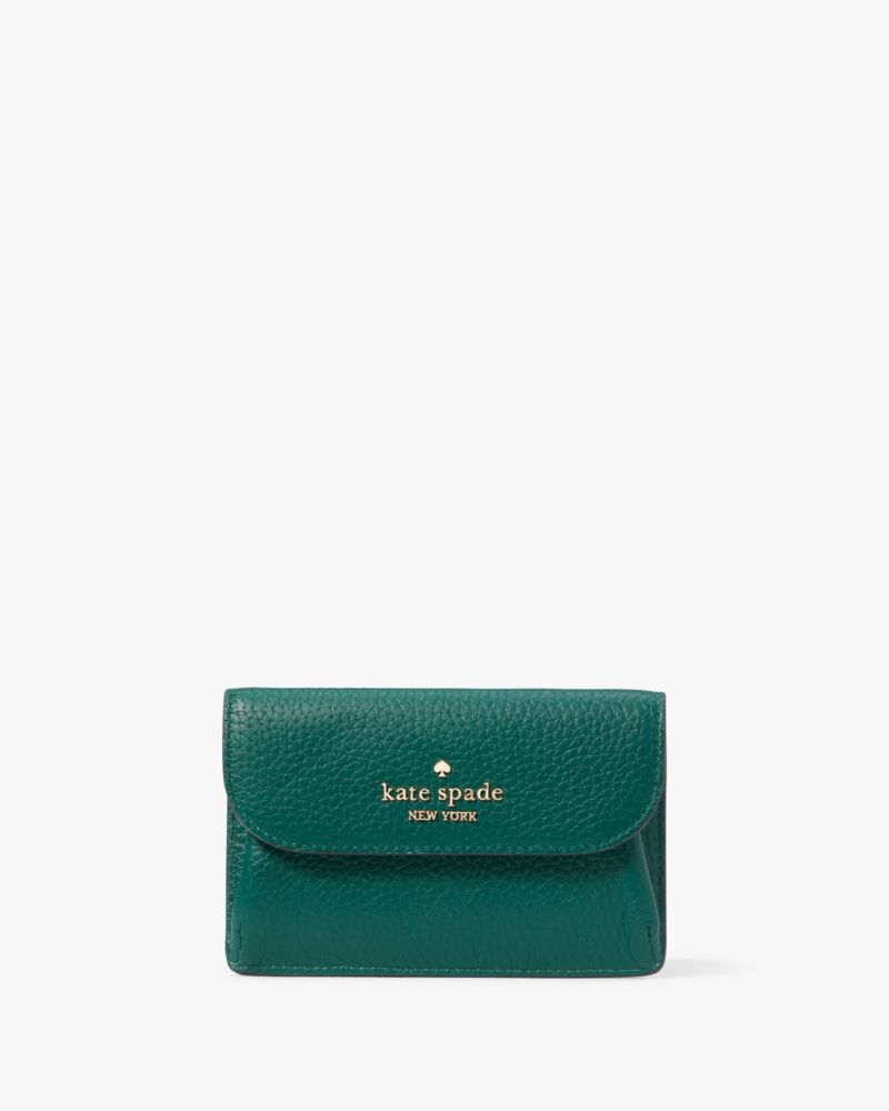 Kate Spade,ダンプリング スモール フラップ カード ホルダー,財布小物,ディープジェイド