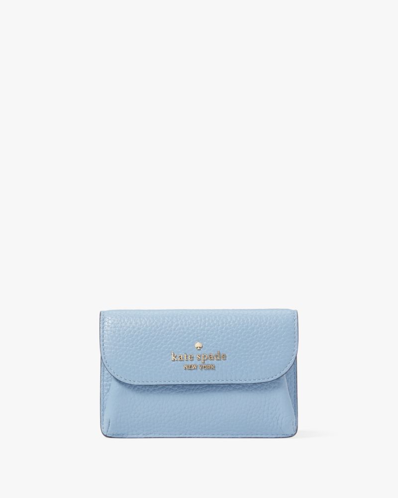 Kate Spade,ダンプリング スモール フラップ カード ホルダー,財布小物,ポリッシュドブルー