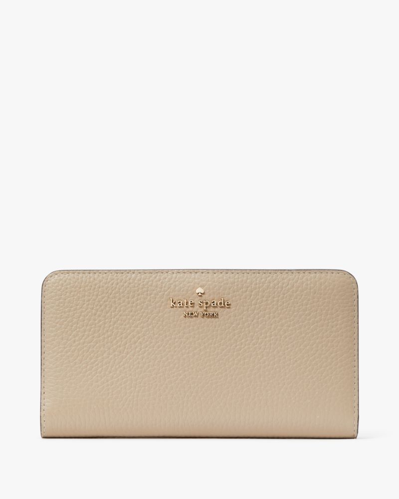 Kate Spade,dumpling large slim bifold wallet,Light Sand