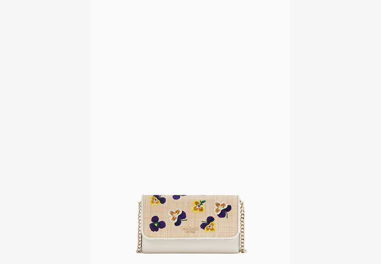 Kate Spade,wild petal embroidered floral crossbody,Natural Multi