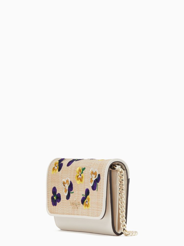 Kate Spade,wild petal embroidered floral crossbody,Natural Multi