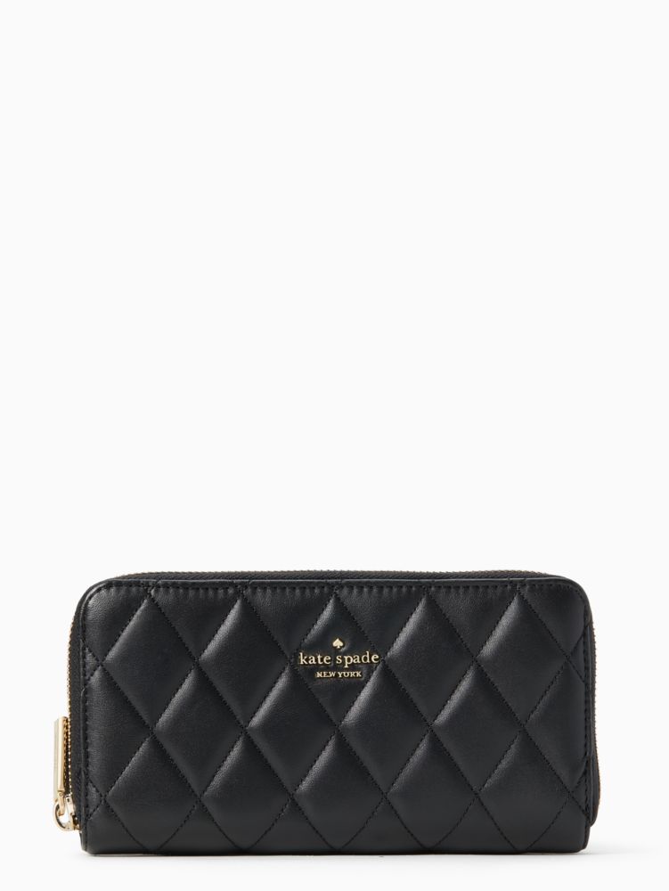 Kate Spade,carey large continental wallet,Black