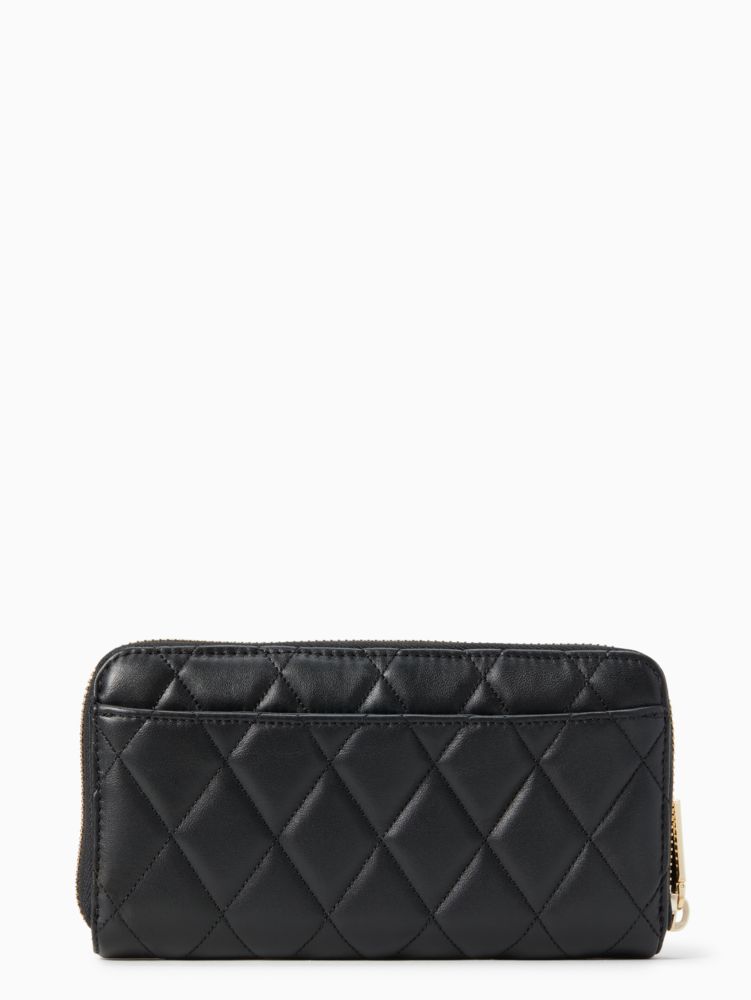 KATE SPADE CAREY SMOOTH QUILTED LEATHER LARGE CONTINENTAL WALLET IN BL –  eatsleepshop
