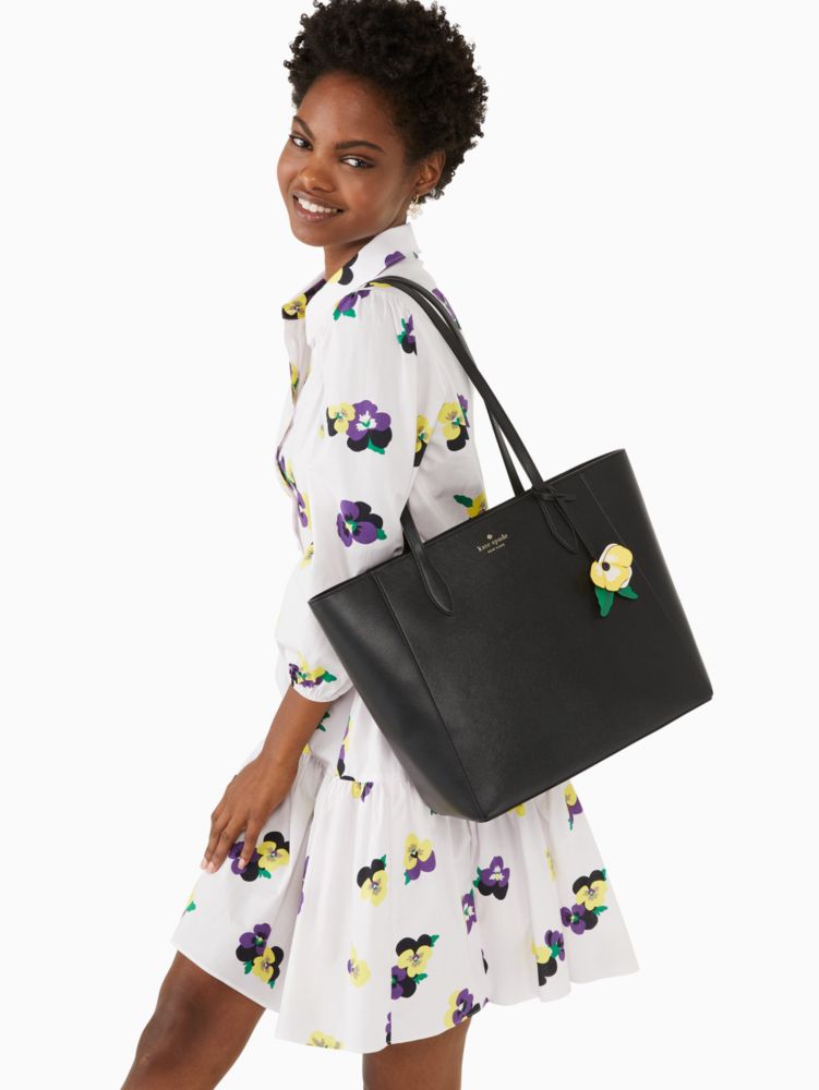 Kate Spade,Dana Tote,Tote,PVC,Logo,Casual,Black