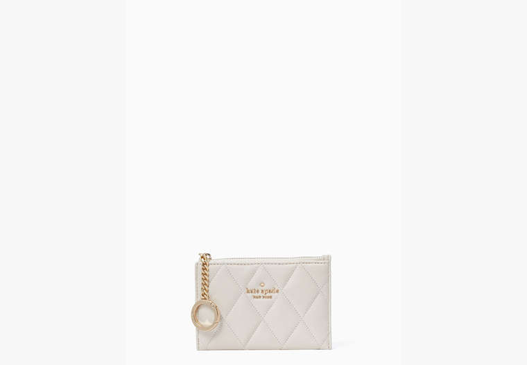 Kate Spade,carey small card holder,Parchment image number 0