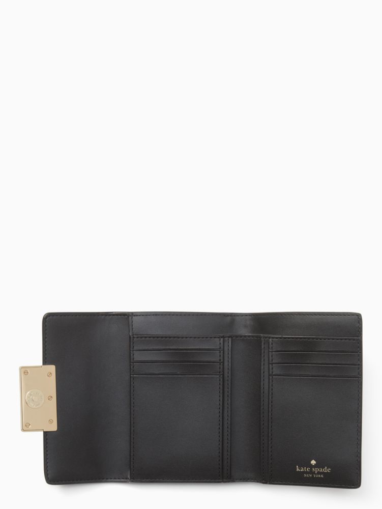 Kate Spade,reegan medium flap wallet,Black