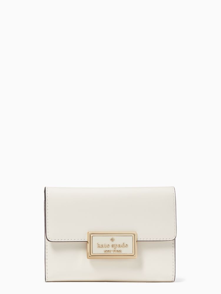 Kate Spade,reegan medium flap wallet,Meringue