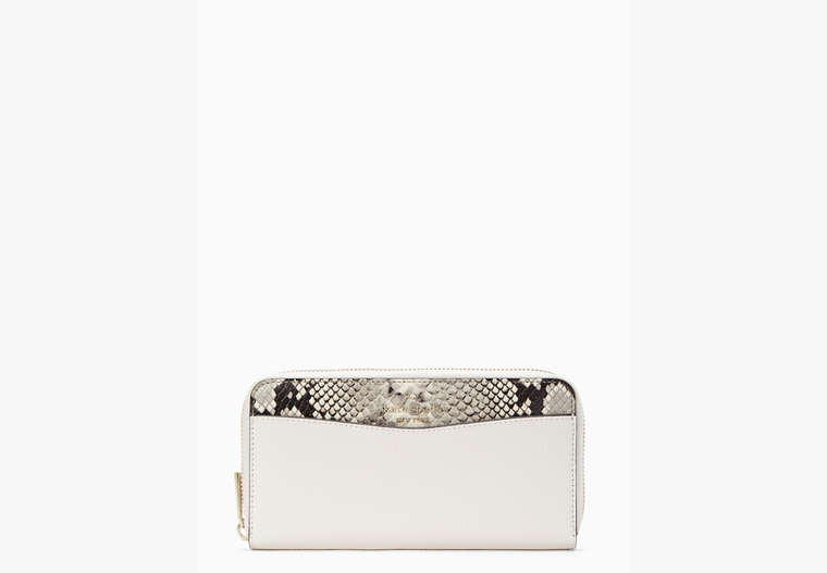 Kate Spade,leila large continental wallet,Parchment Multi image number 0
