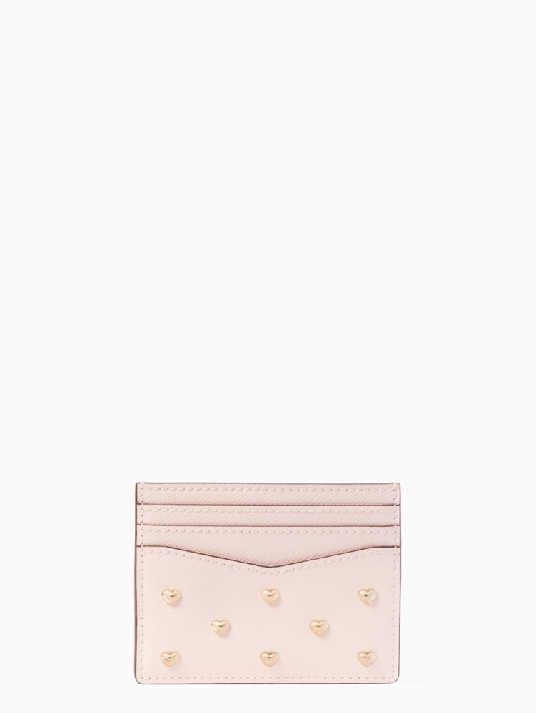 豪華で新しい 【箱付き】KateSpade カードホルダー(ハート柄