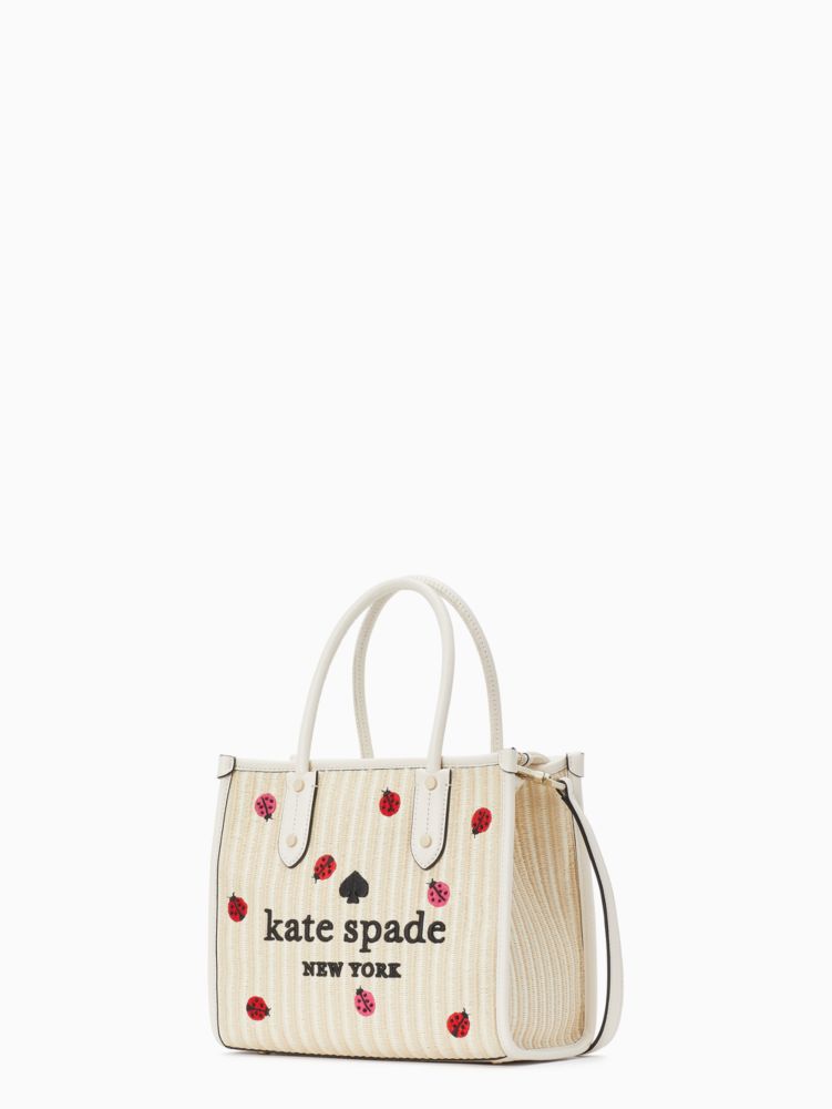 Kate Spade,Ella Small Ladybug Tote Bag,Natural Multi