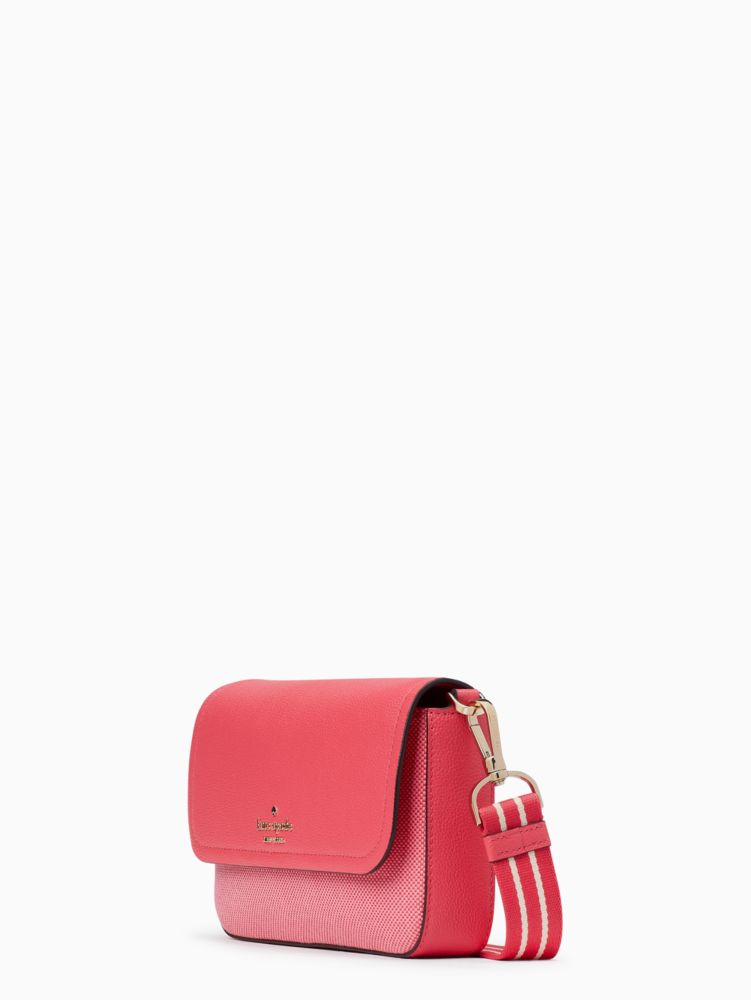 Kate Spade,ロージー キャンバス フラップ クロスボディ,財布小物,ピンクペッパーコーンマルチ