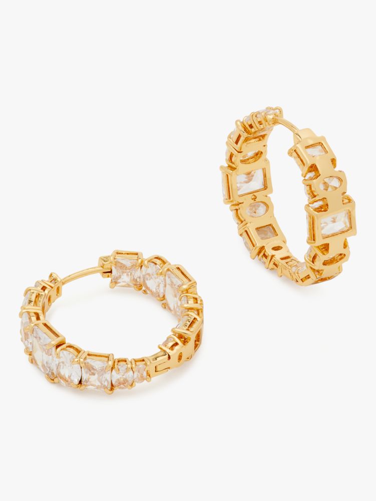 Lucky Brand Smokey Set Stone Hoop Earring,Gold,One Size, One Size, Metal,  No Gemstone : : Clothing, Shoes & Accessories