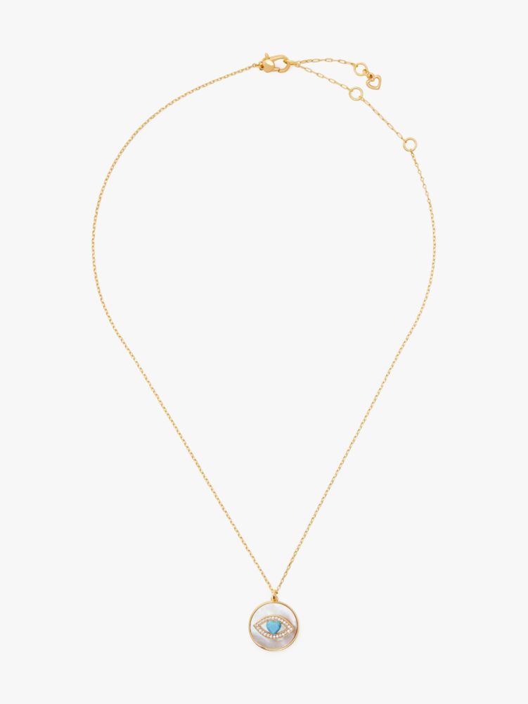 Kate Spade,Lucky Charm Evil Eye Pendant,