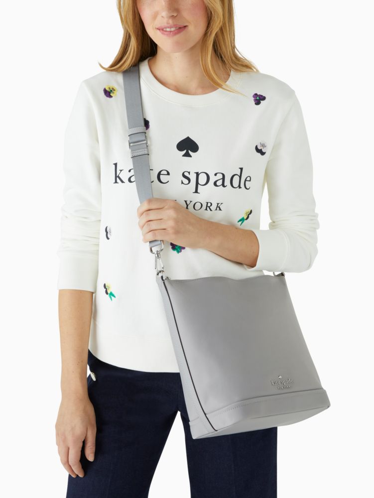 Kate Spade,チェルシー ザ リトル ベター ナイロン ダッフル クロスボディ,バッグ,ニンバスグレー