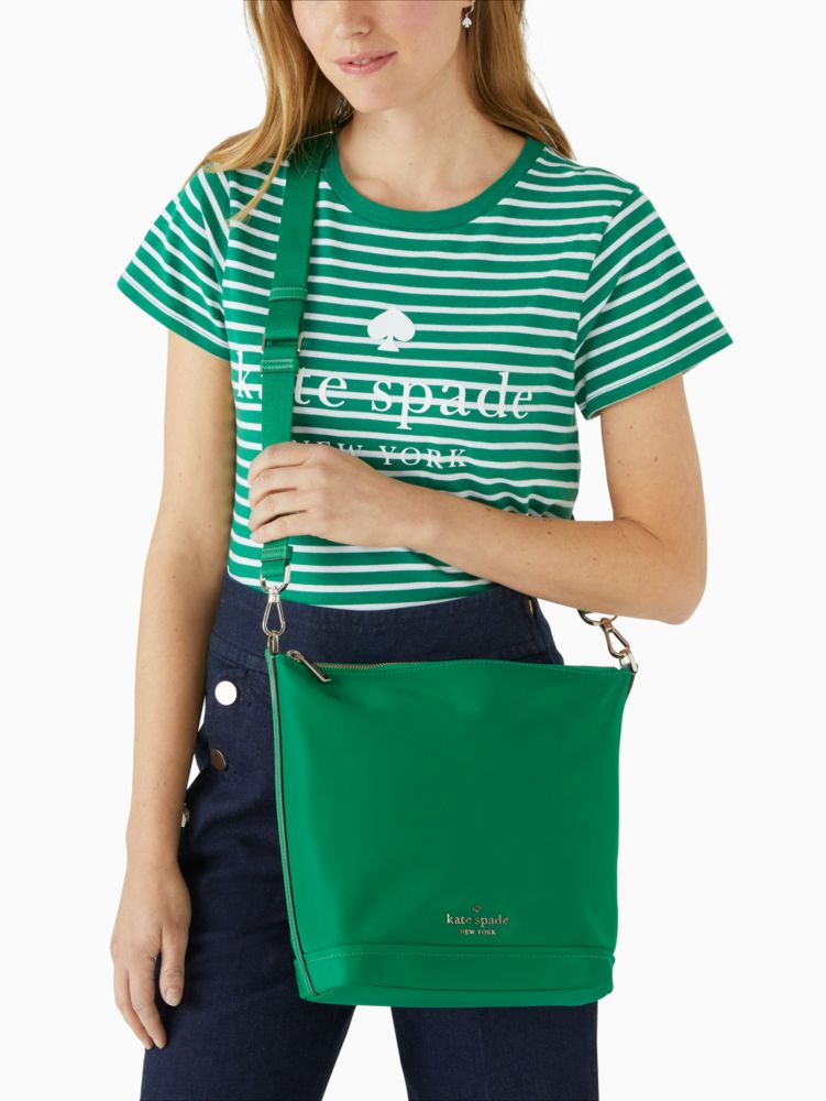 Kate Spade,チェルシー ザ リトル ベター ナイロン ダッフル クロスボディ,バッグ,グリーンビーン