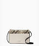 Kate Spade,LEILA MIXED MATERIAL TRIPLE GUSSET CROSSBODY,Parchment Multi