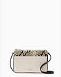 Kate Spade,LEILA MIXED MATERIAL TRIPLE GUSSET CROSSBODY,Parchment Multi