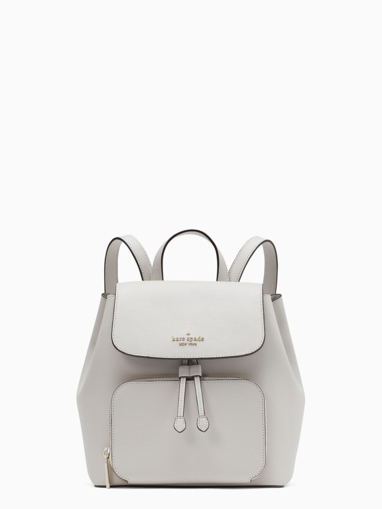 Kate Spade,Kristi Medium Flap Backpack,Warm Cement