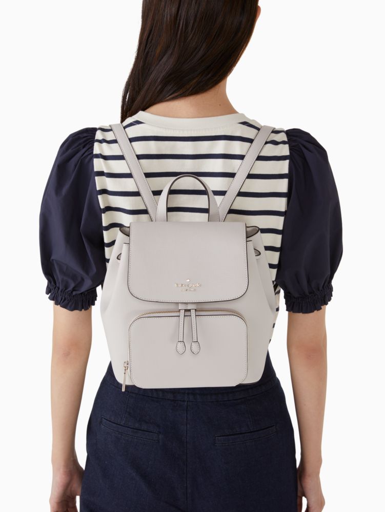 Kate Spade,Kristi Medium Flap Backpack,Warm Cement