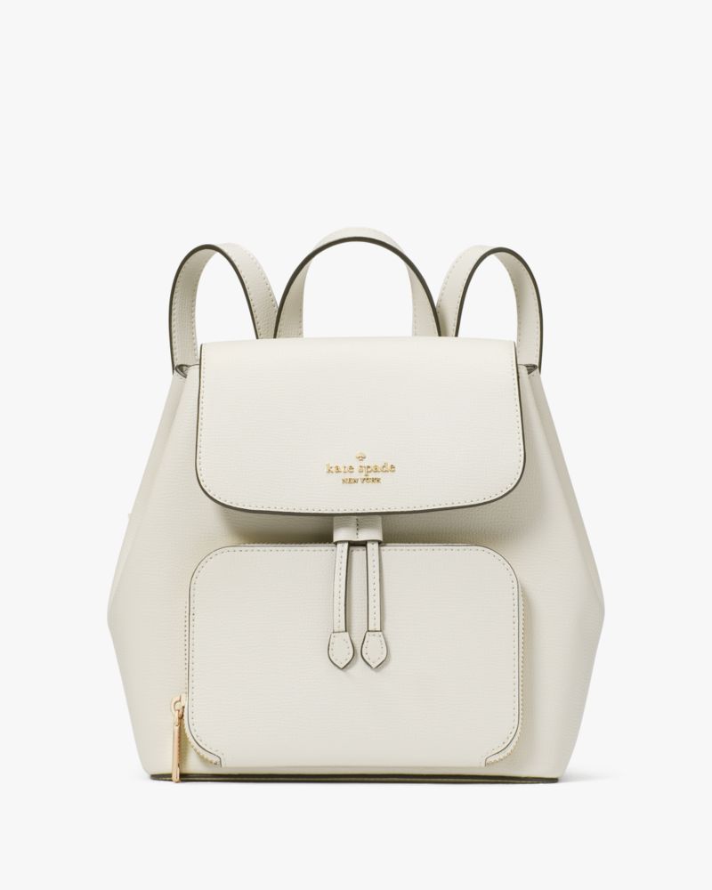 Kate Spade,Kristi Medium Flap Backpack,Parchment