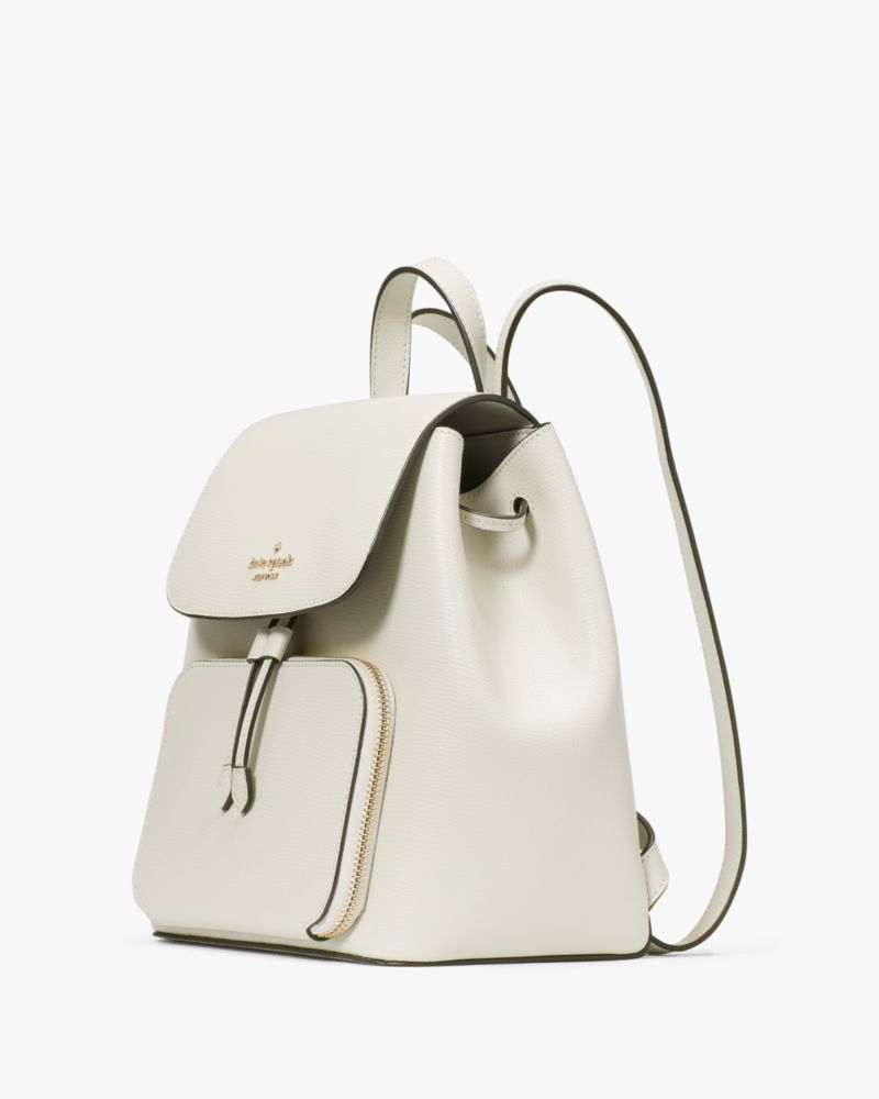 Kate Spade,Kristi Medium Flap Backpack,Leather,Backpack,Metal,Logo,Lined,Casual,