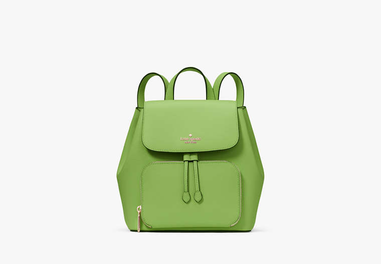 Kate Spade,Kristi Medium Flap Backpack,Turtle Green image number 0