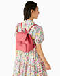 Kate Spade,Kristi Medium Flap Backpack,Pink Peppercorn
