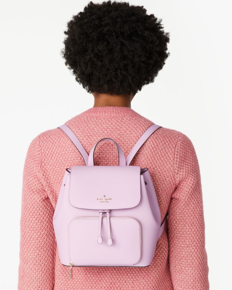 Kate Spade,Kristi Medium Flap Backpack,Quartz Pink